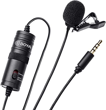 Boya BY-M1 Clip-On Lavalier Microphone for DSLR, Mirrorless, Sma